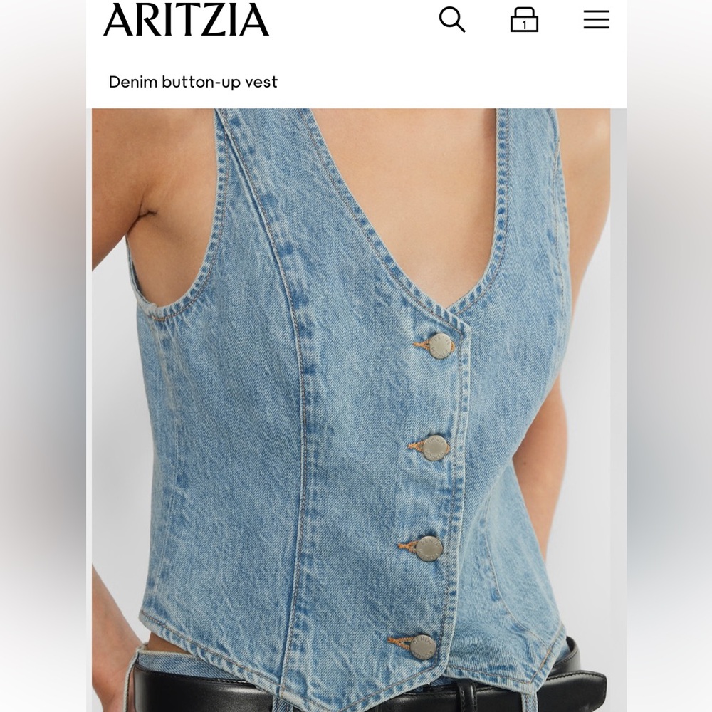Denim Forum ‘90s Mia Denim Vest XXS